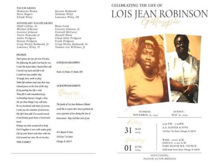 Aarow Robinson Obituary