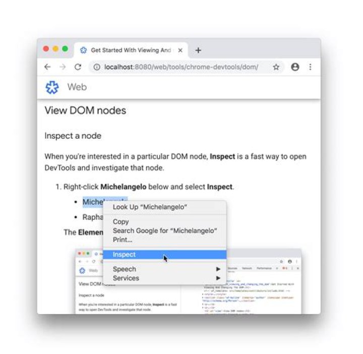 How do I enable DOM in Chrome?