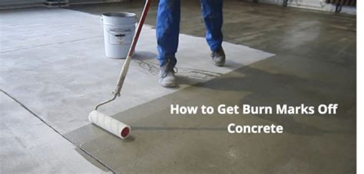 How do you get burn marks off concrete?