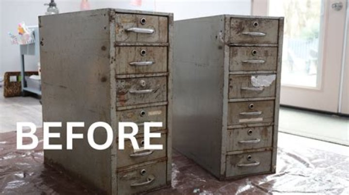 How do you refurbish metal cabinets?