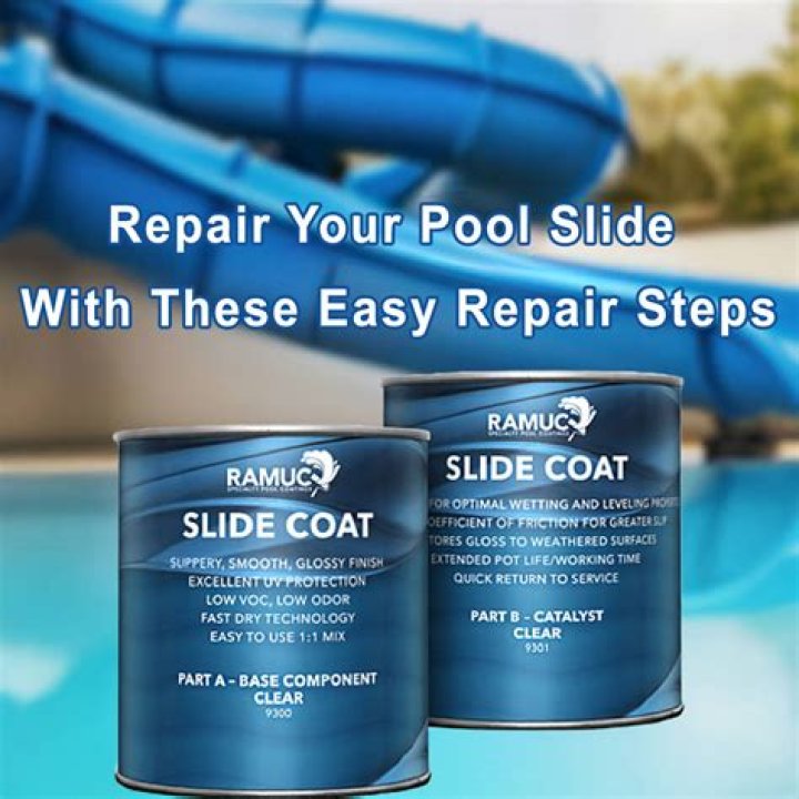 How do you repair a pool slide?