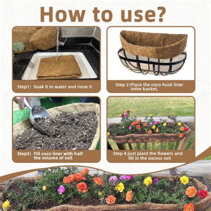 How do you use coconut fiber planter liners?