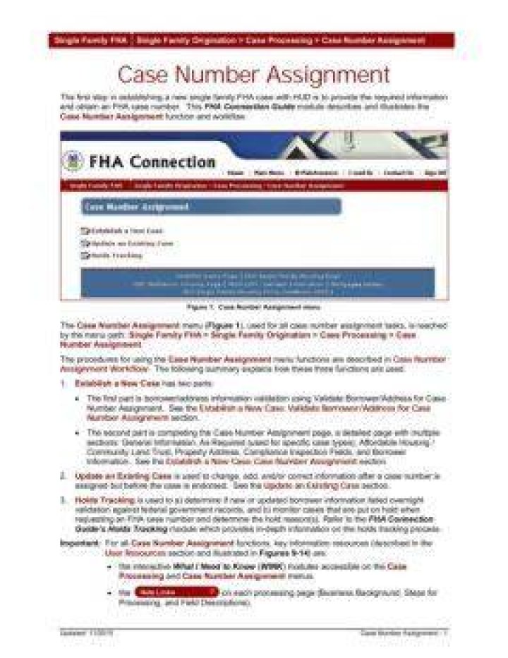 How long is a FHA case number assignment good for?