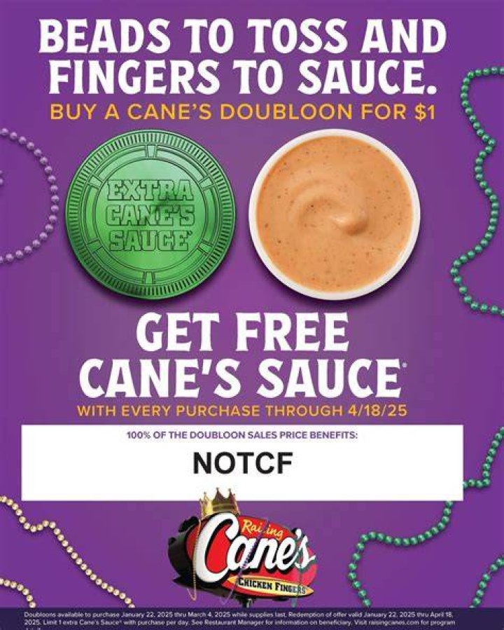 How much is extra Cane’s sauce?