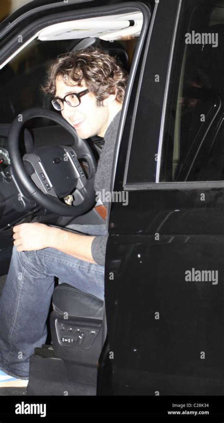 Josh Groban at the Sunset Towers hotel to support Jennifer Aniston at the launch of her new yoga fitness dvd