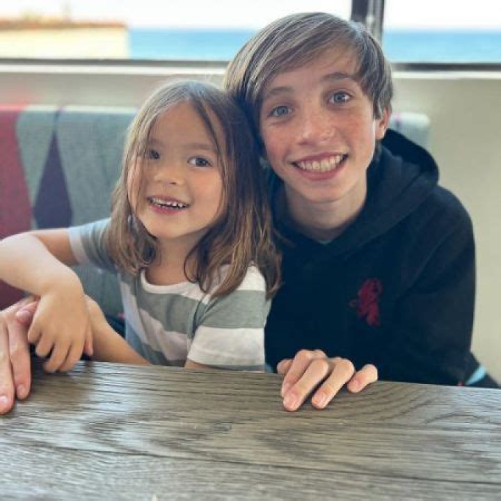 Matteo Nash and his sibling took a picture in April of 2023.