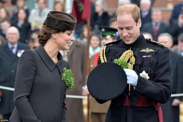 Princess Kate wearing shamrocks