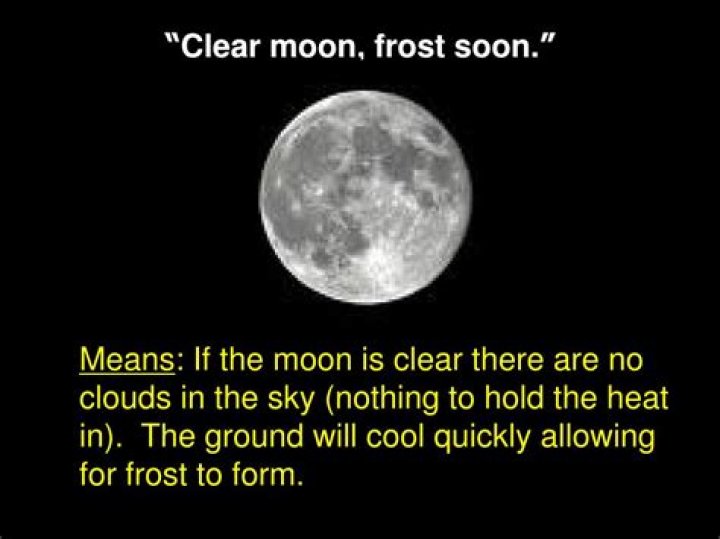 What does Clear Moon Frost soon mean?