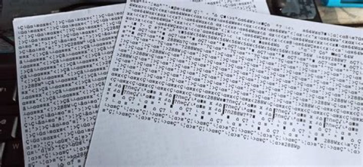 What does it mean when your printer prints random symbols?