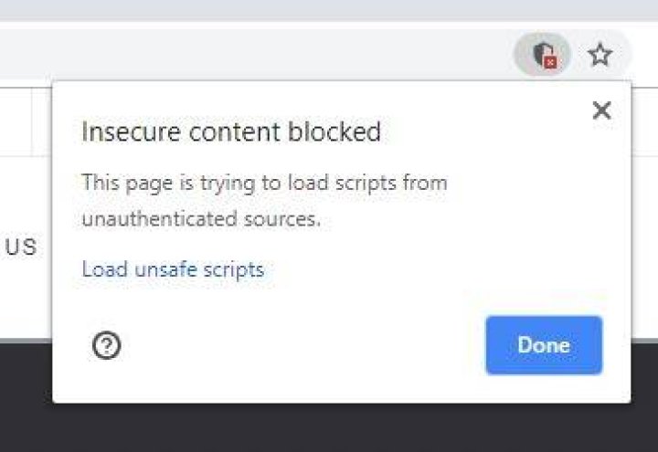 What is insecure content blocked?